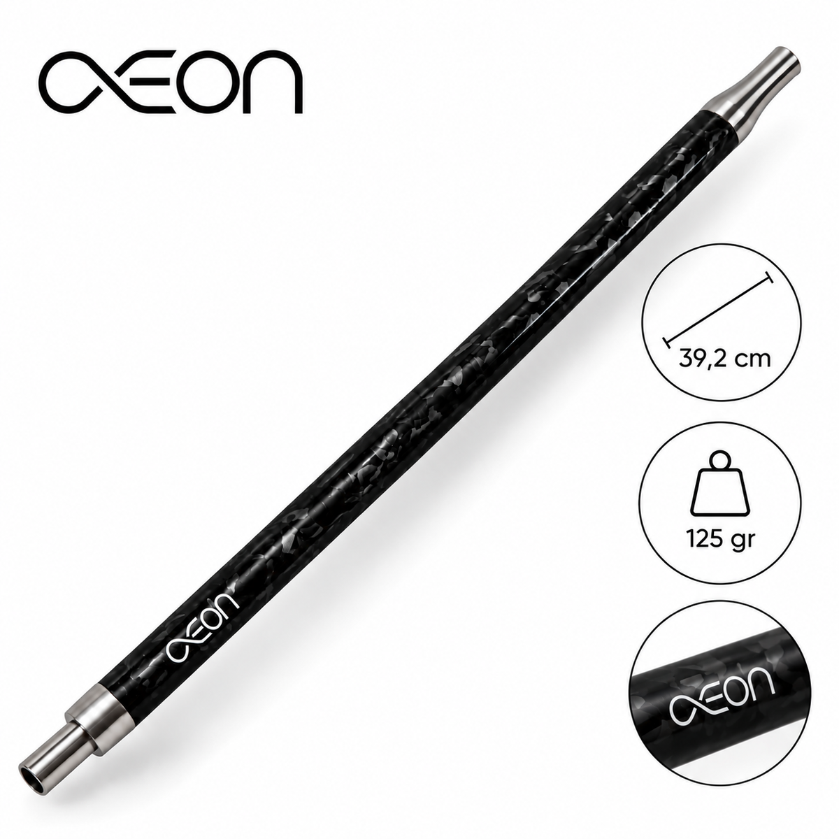 AEON Mouthpiece - Carbon Forged Black Shisha Mouthpiece