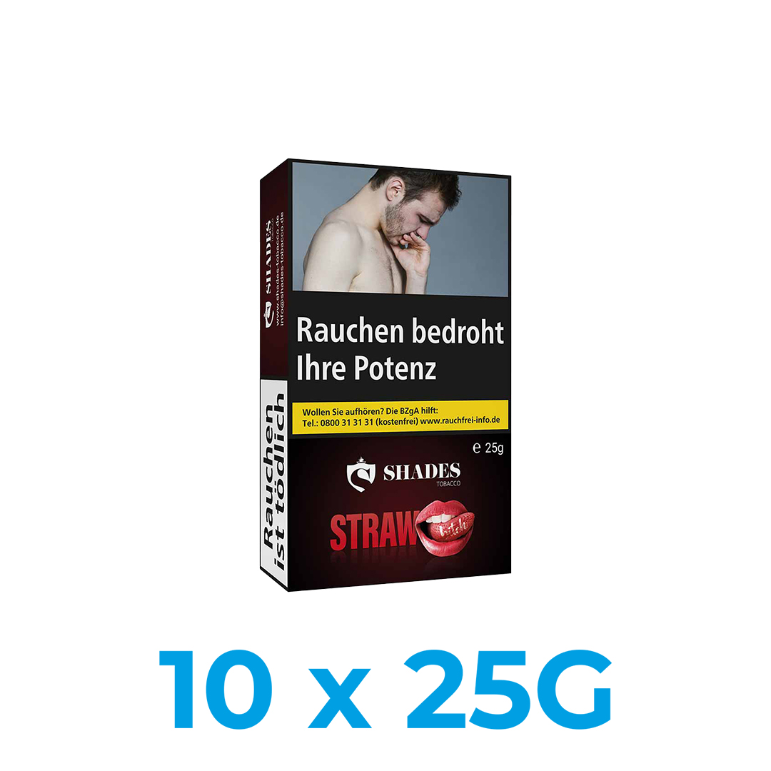 Shades Strawbitch 250g Shisha Tabak (10x25g) Shades Strawbitch 250g Shisha Tabak (10x25g)