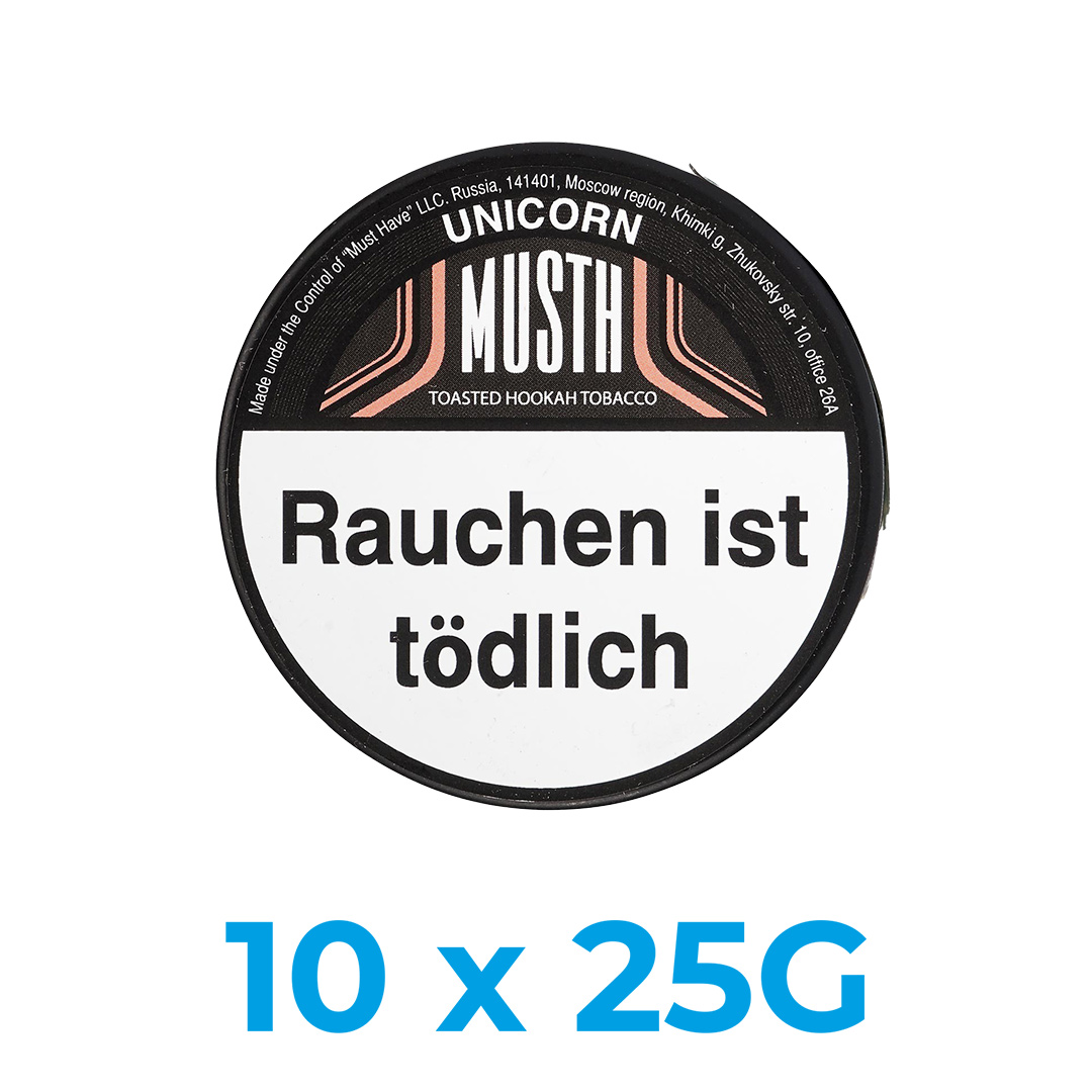 Must H Unicorn 250g Shisha Tabak (10x25g)