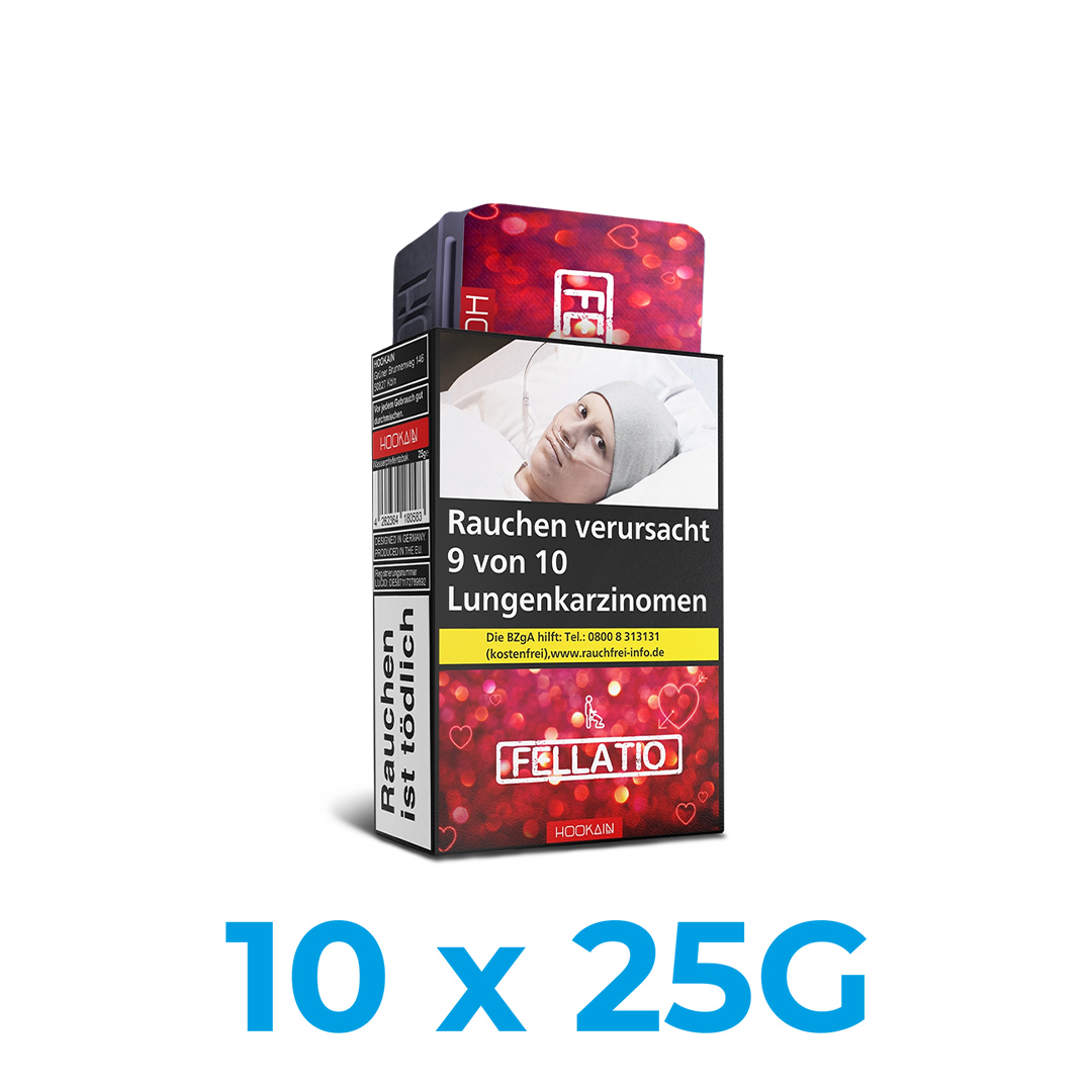 Hookain Fellatio 250g Shisha Tabak (10x25g) Hookain Fellatio 250g Shisha Tabak (10x25g)