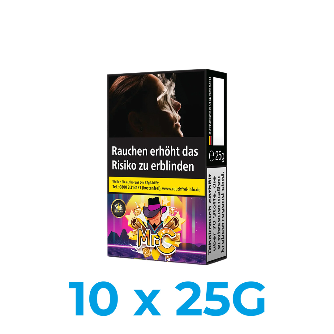 Holster Mr C 250g Shisha Tabak (10x25g) Holster Mr. C 250g Shisha Tabak (10x25g)