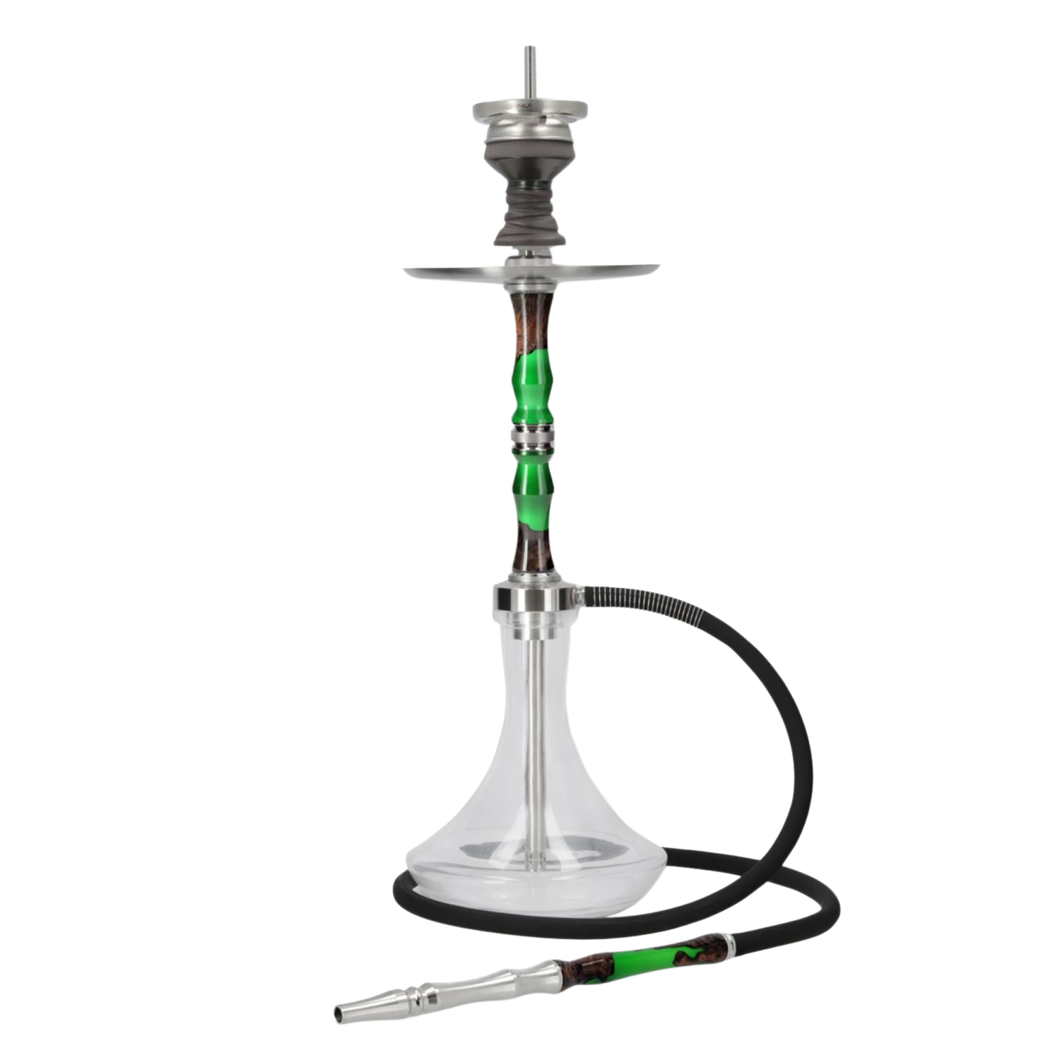 INVI Recursion Clear Edelstahl Schwarz-Grau Shisha