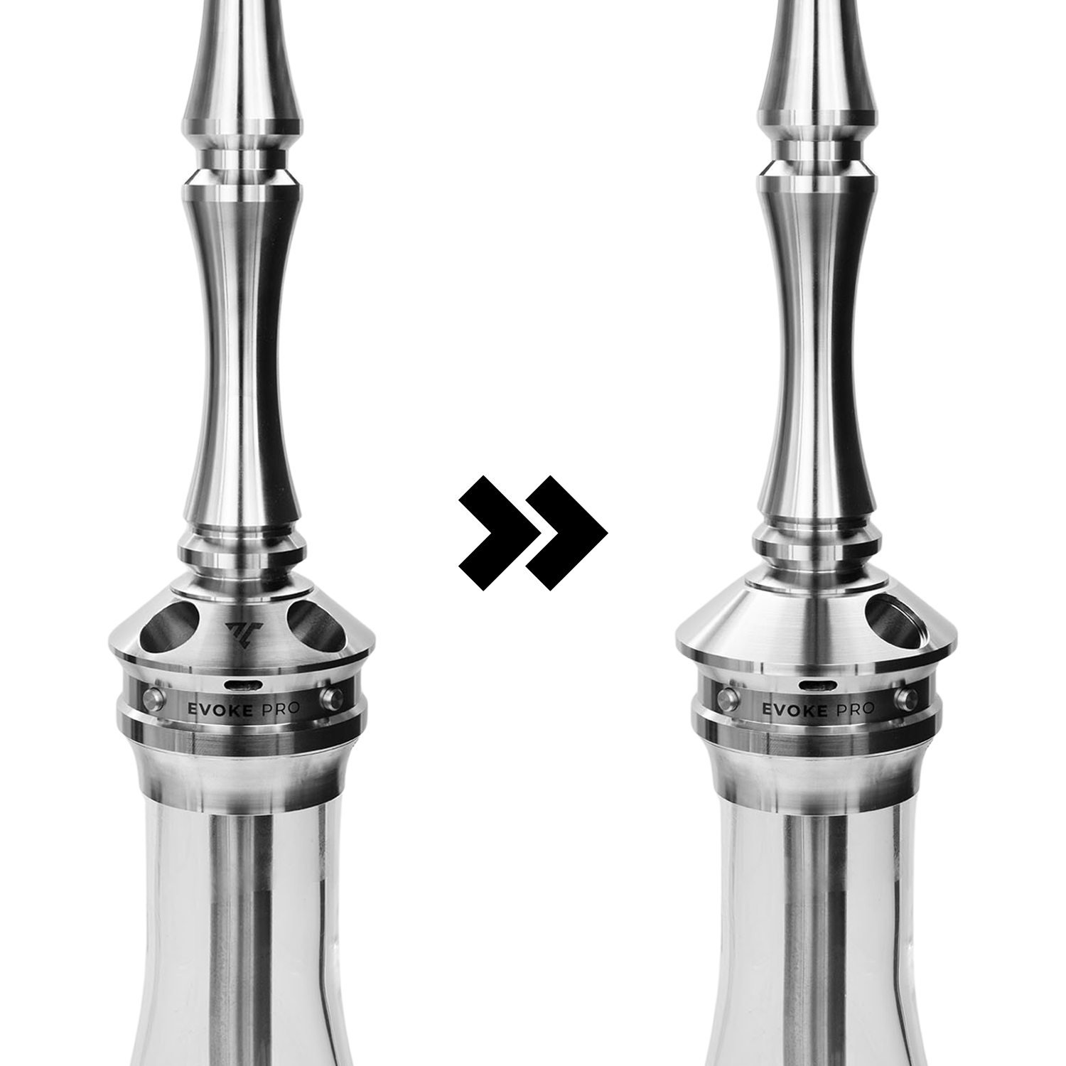 VYRO Evoke Pro - Base Cover 1-Schlauch Unterschied verbaut frontal VYRO Evoke Pro - Base Cover 1-Schlauch