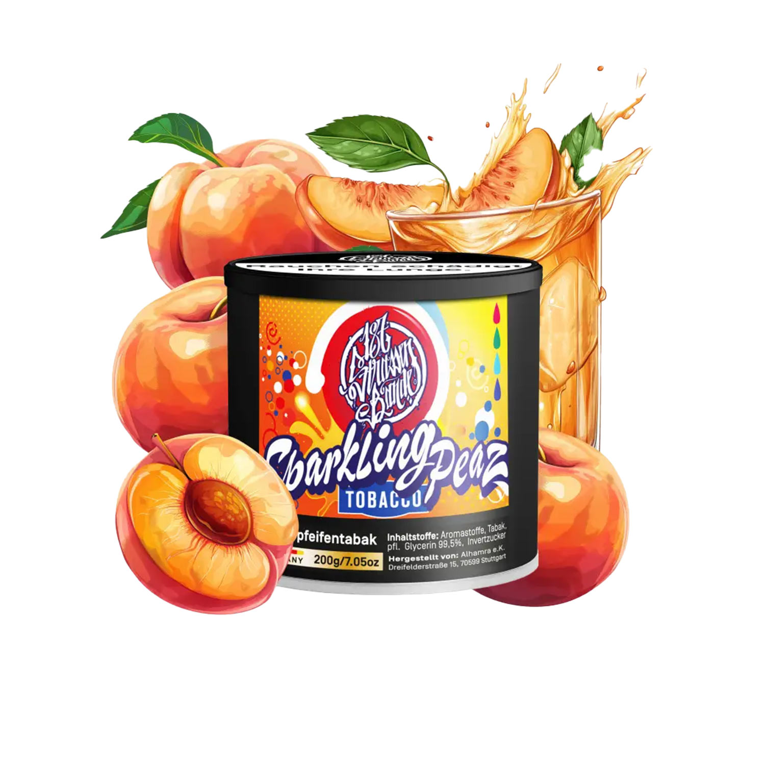 187 Strassenbande Sparkling Peaz 200g Shisha Tabak 187 Strassenbande Sparkling Peaz 200g Shisha Tabak