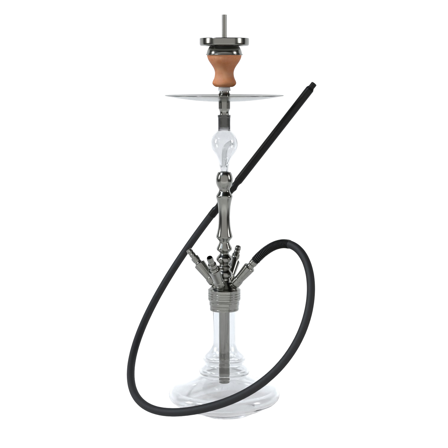 INVI Tesseract Edelstahl Gun Metal Shisha