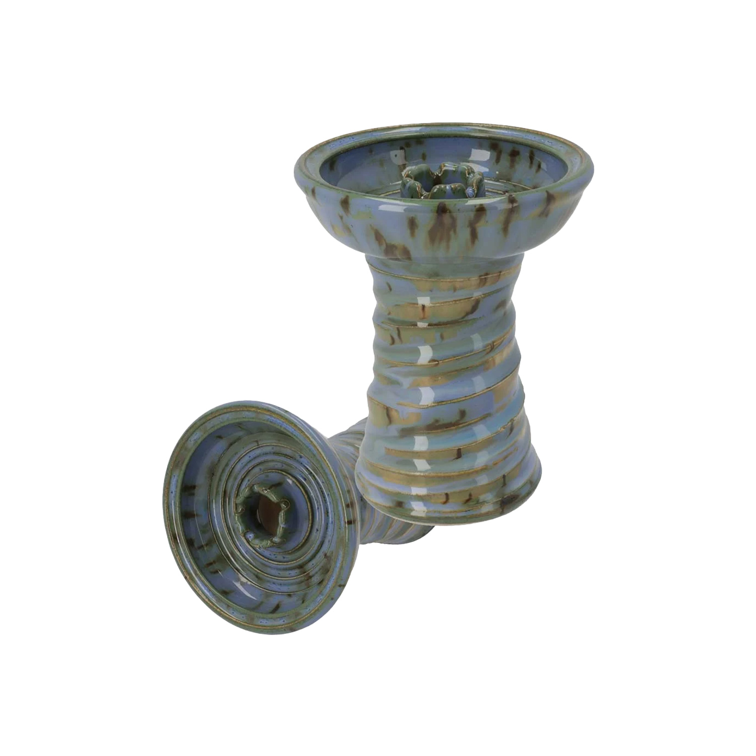 Stone Hookah StoneFit Green Blue Spotted Tabakkopf