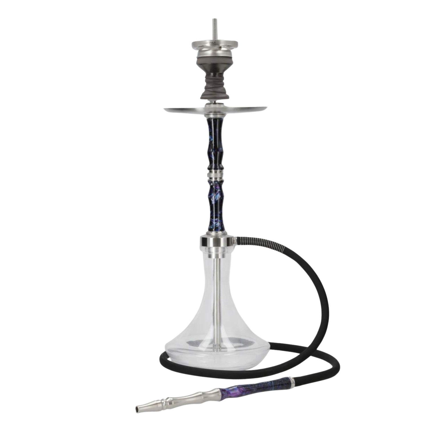 INVI Recursion Clear Edelstahl Schwarz-Blau-Lila Shisha