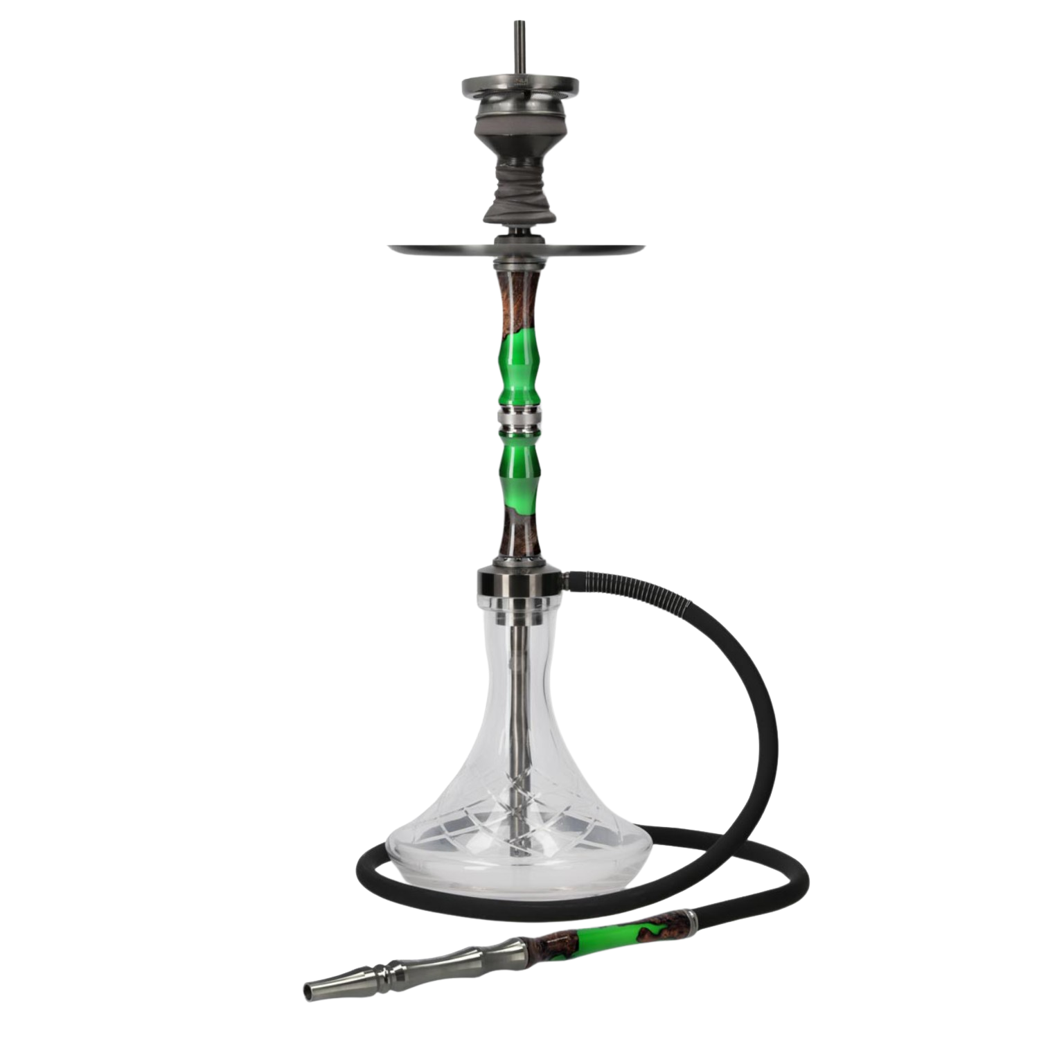 INVI Recursion Handcut Edelstahl Gun Metal Schwarz-Grau Shisha