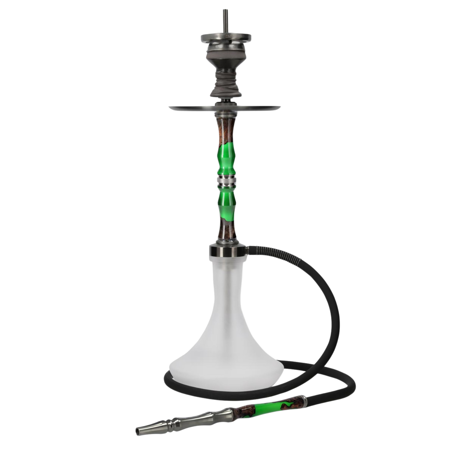 INVI Recursion Frosted Edelstahl Gun Metal Schwarz-Grau Shisha