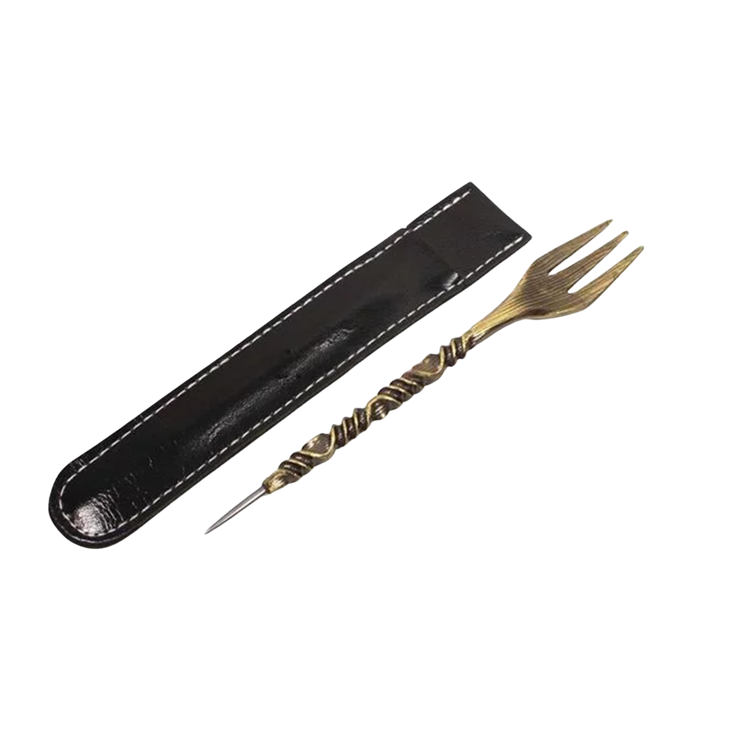 Tabakgabel mit Folienstecher Gold Tabakgabel mit Folienstecher Gold