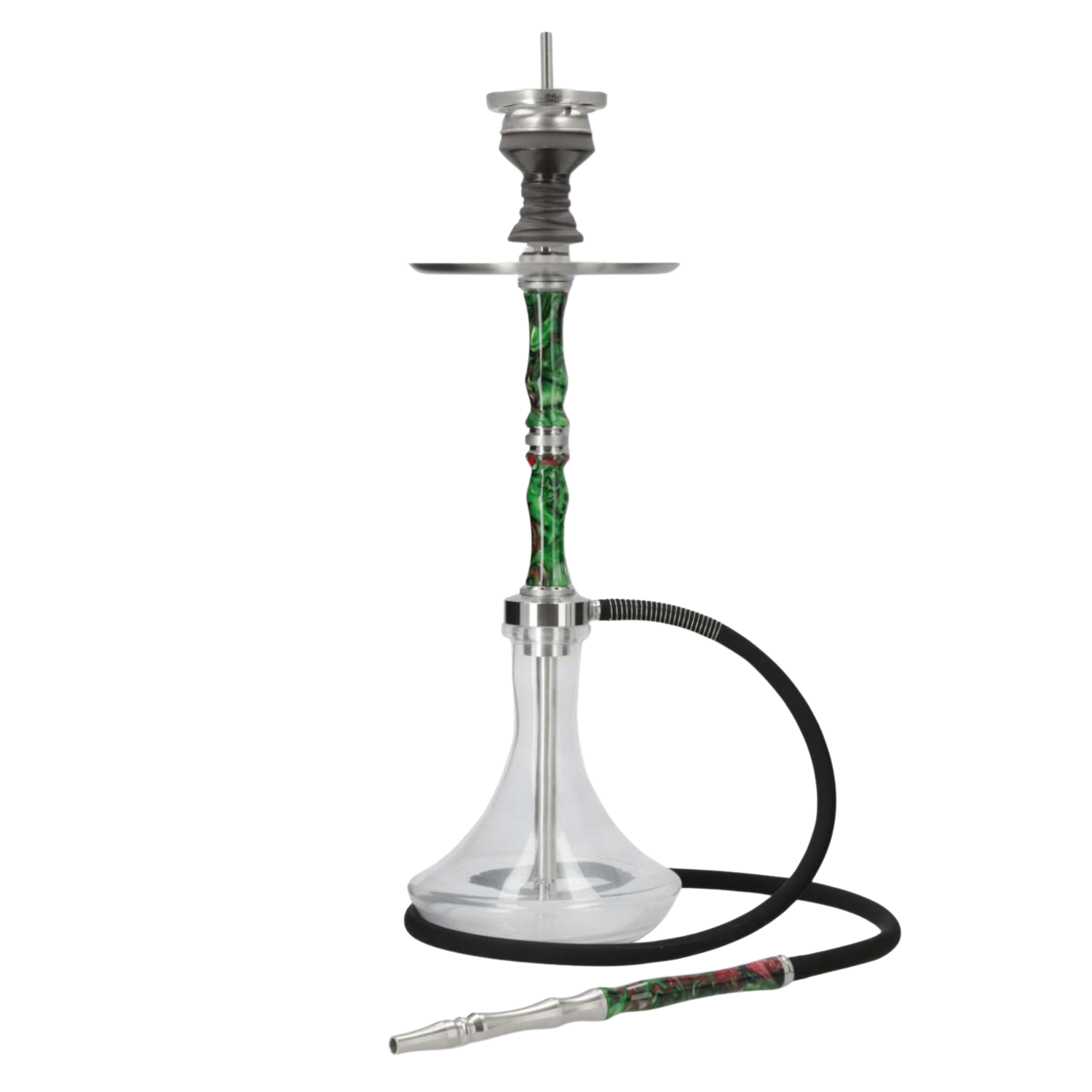 INVI Recursion Clear Edelstahl Grün-Rot Shisha