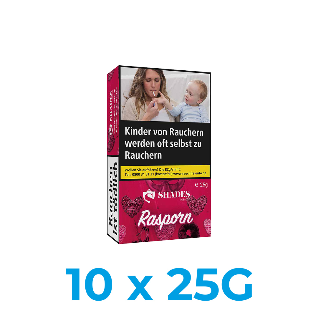Shades Rasporn 250g Shisha Tabak (10x25g) Shades Rasporn 250g Shisha Tabak (10x25g)