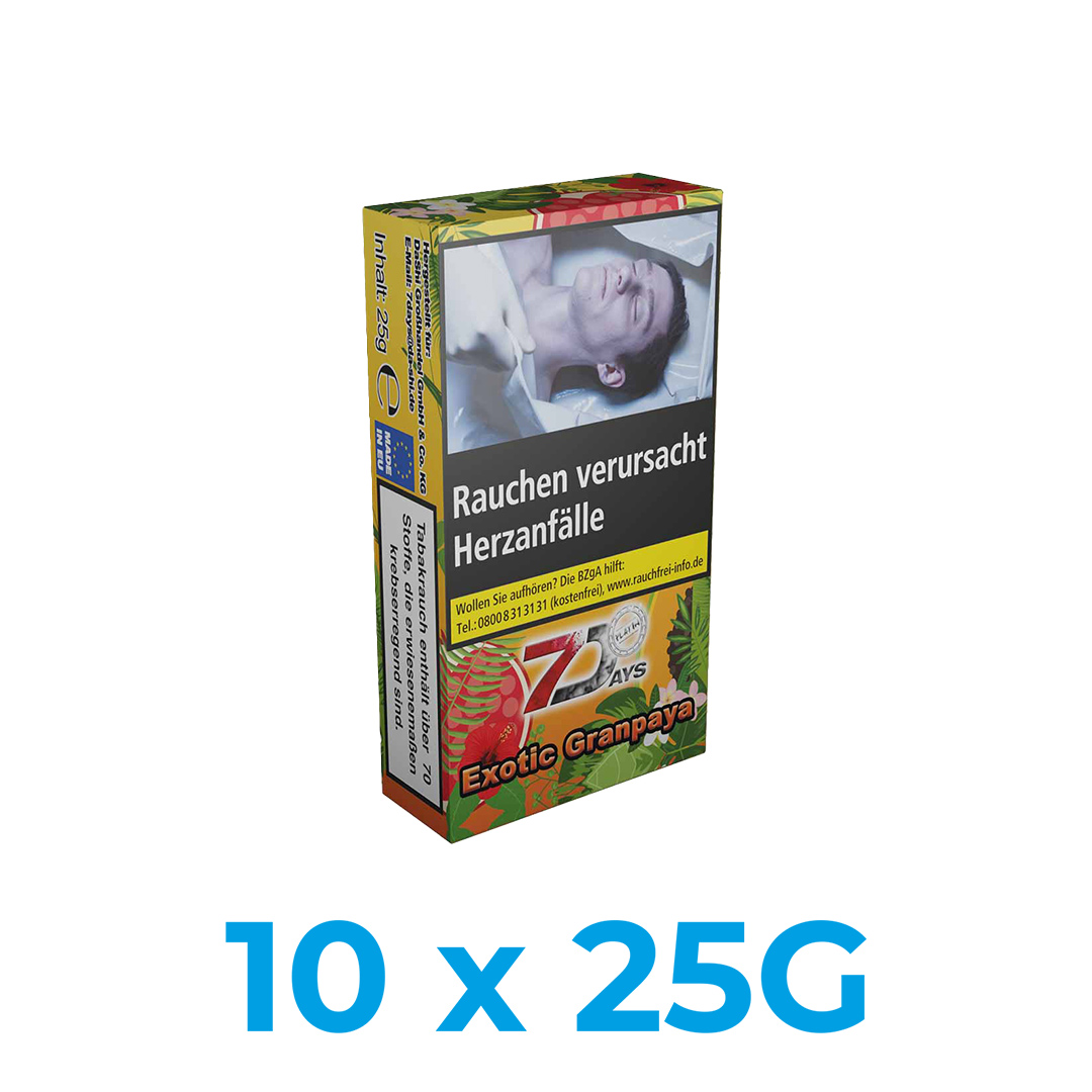 7Days Platin Exotic Granpaya 250g Shisha Tabak (10x25g)