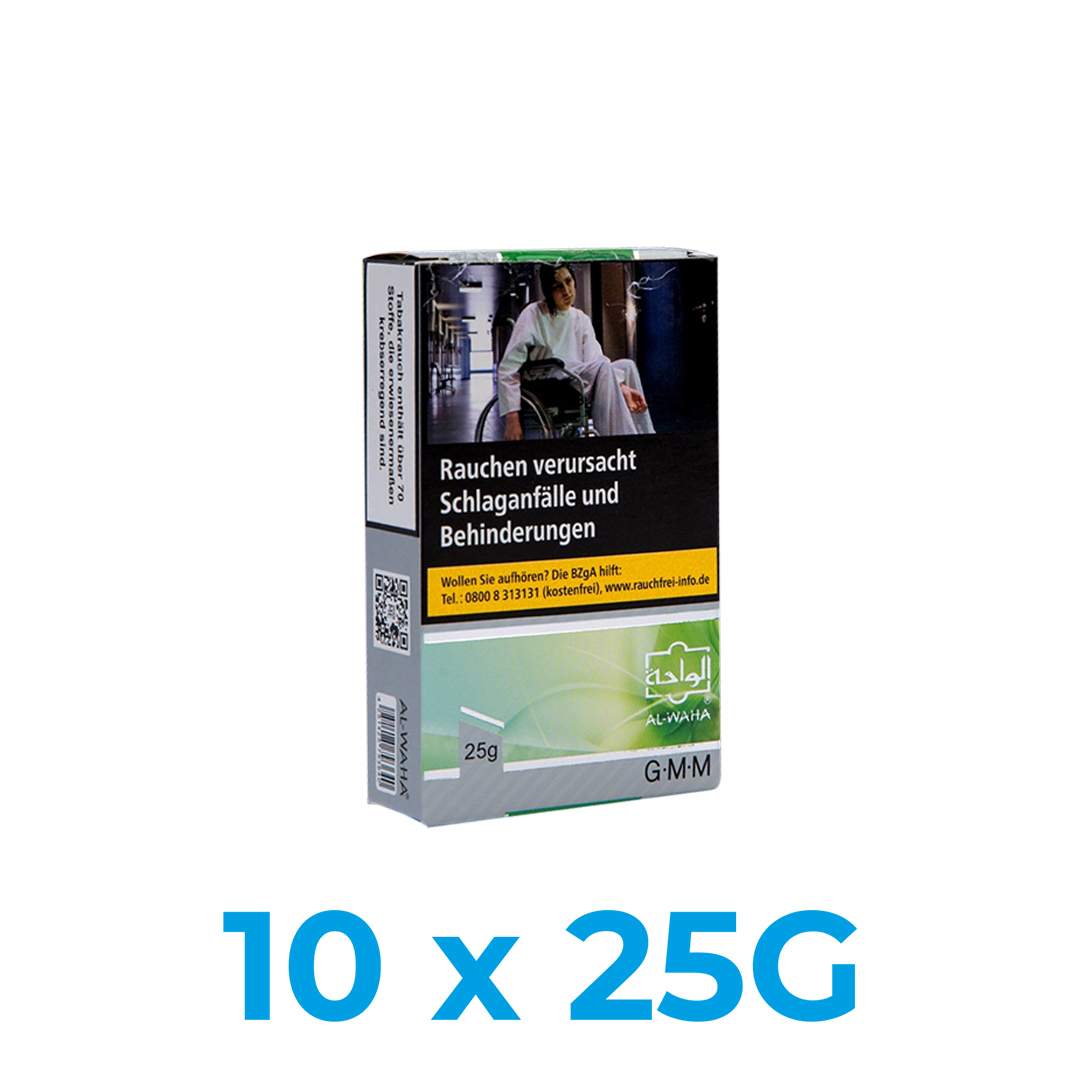 Al Waha GMM 250g Shisha Tabak (10x25g) Al Waha G.M.M 250g Shisha Tabak (10x25g)