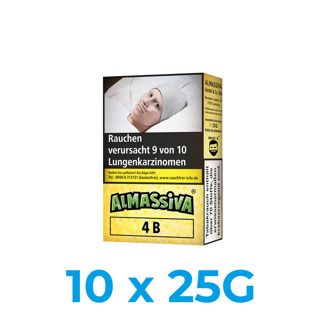 Al Massiva 4 B 250g Shisha Tabak (10x25g) Al Massiva 4 B 250g Shisha Tabak (10x25g)