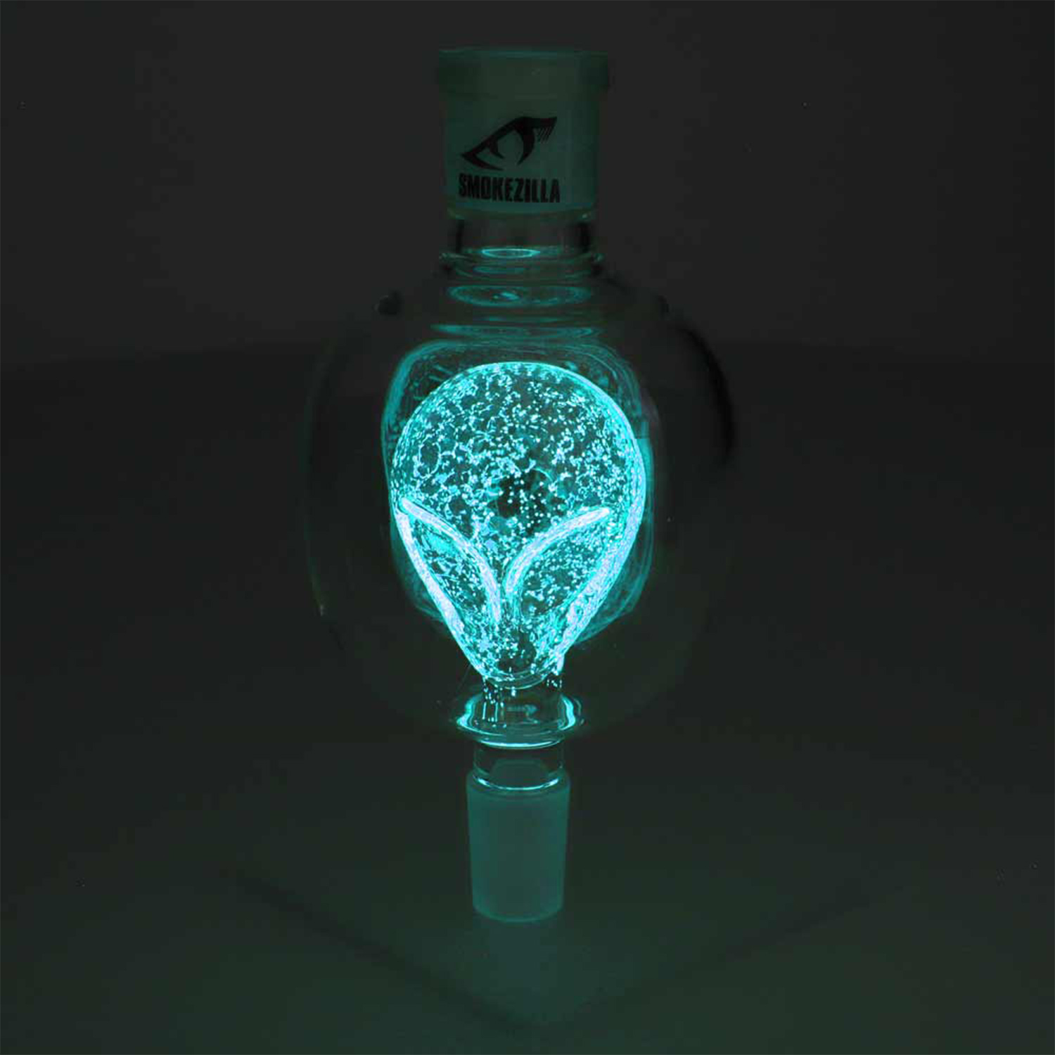 Smokezilla Glas Molassefänger Glow 18/8 Alien - Blau Beispiel Smokezilla Glas Molassefänger Glow 18/8 Alien - Blau