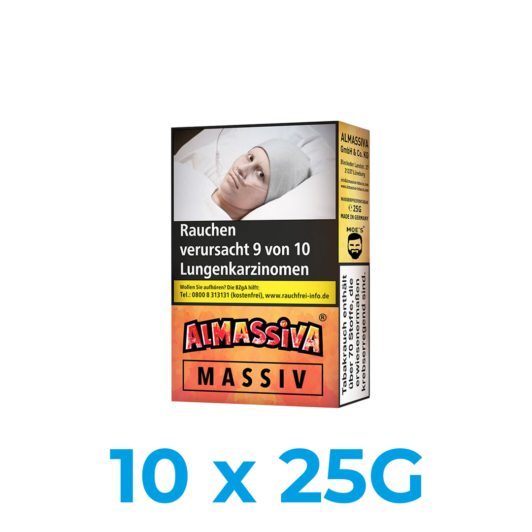 Al Massiva Massiv 250g Shisha Tabak (10x25g) Al Massiva Massiv 250g Shisha Tabak (10x25g)