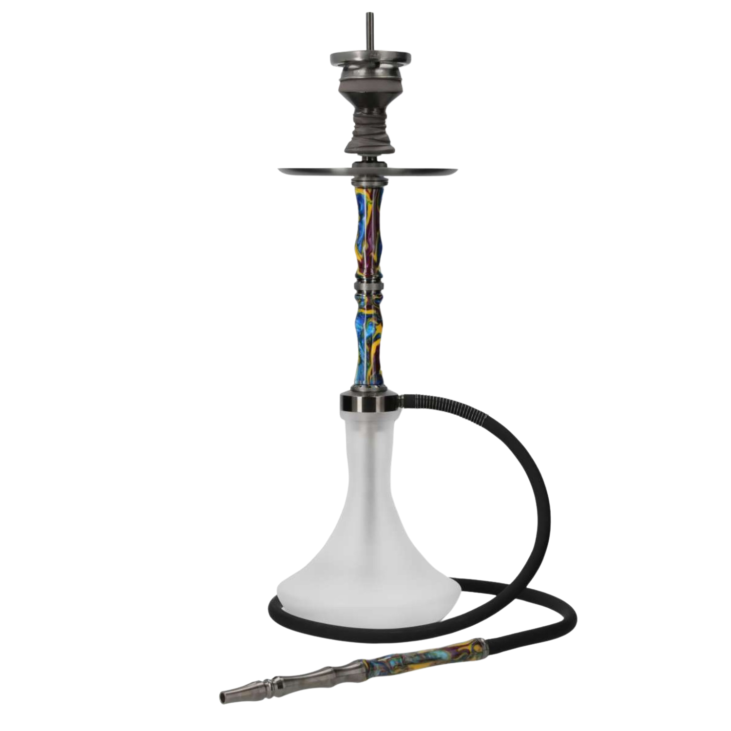 INVI Recursion Frosted Edelstahl Gun Metal Schwarz-Blau-Lila Shisha