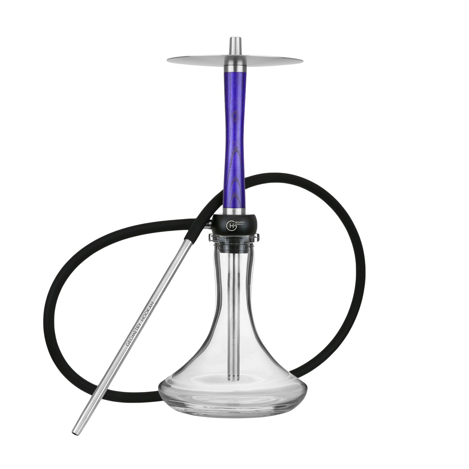 Geometry Hookah Little Bro Wood Blue-Purple Geometry Hookah Little Bro Wood Blue-Purple