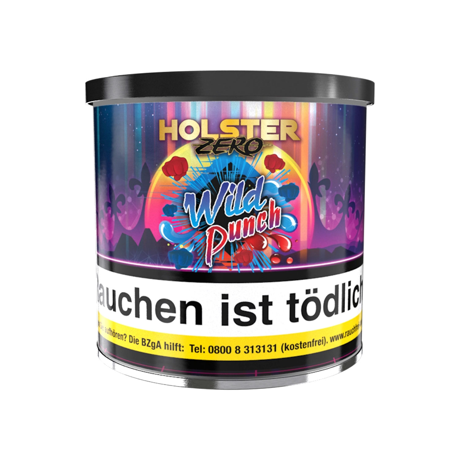 Holster Zero Dry Base mit Aroma - Wild Punch - 75 g Holster Zero Wild Punch Pfeifentabak 75g