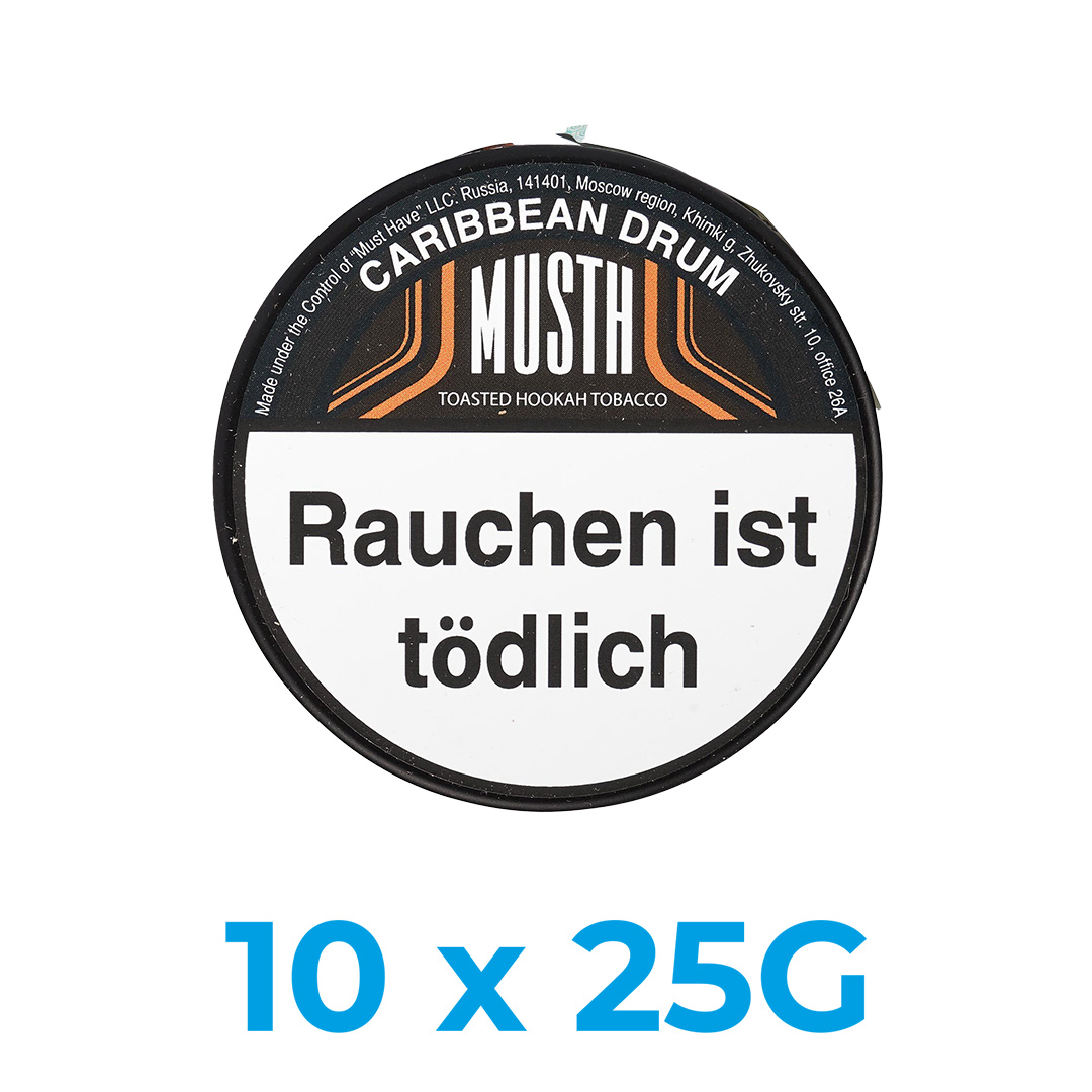 Must H Caribbean Drum 250g Shisha Tabak (10x25g)