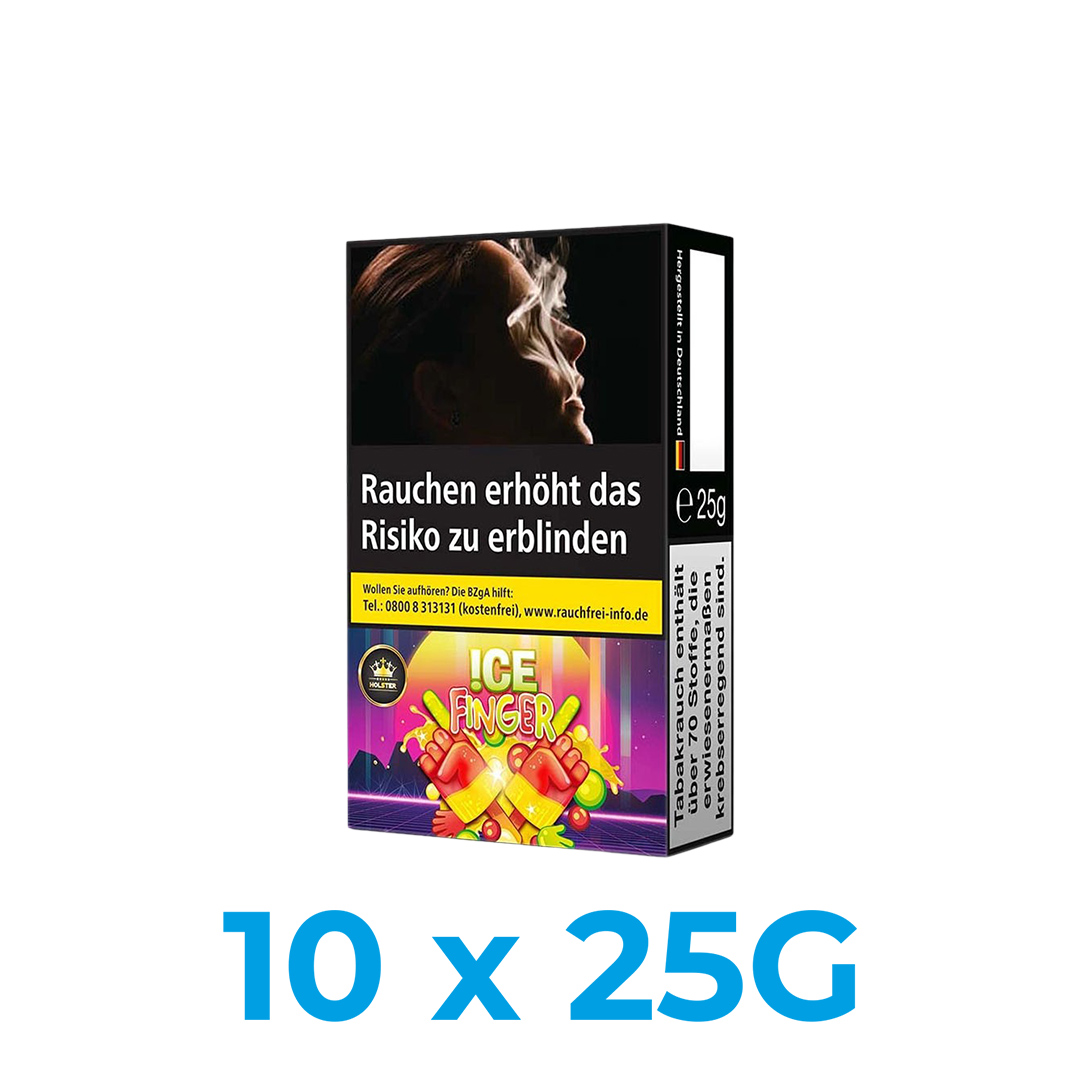 Holster Ice Finger 250g Shisha Tabak (10x25g) Holster Ice Finger 250g Shisha Tabak (10x25g)