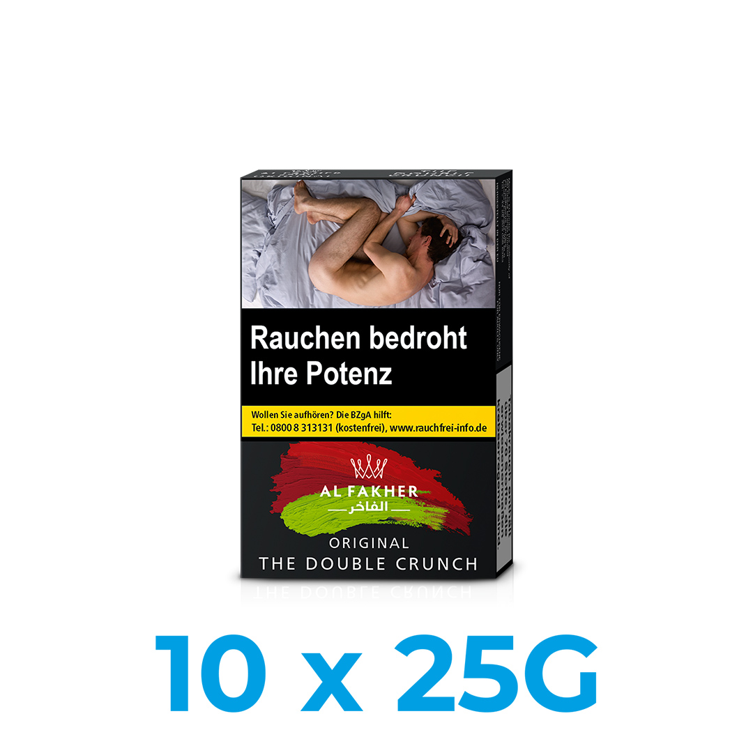 Al Fakher The Double Crunch 250g Shisha Tabak (10x25g) bei AEON Shisha kaufen Al Fakher The Double Crunch 250g Shisha Tabak (10x25g) bei AEON Shisha kaufen