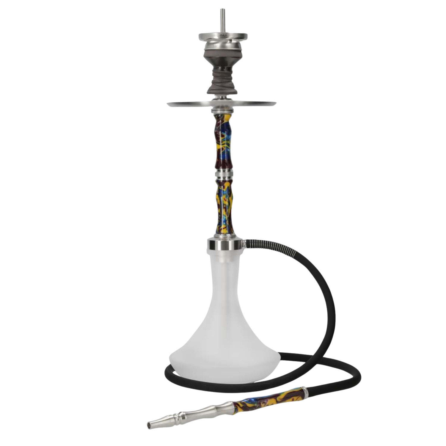 INVI Recursion Frosted Edelstahl Blau-Gelb-Lila Shisha