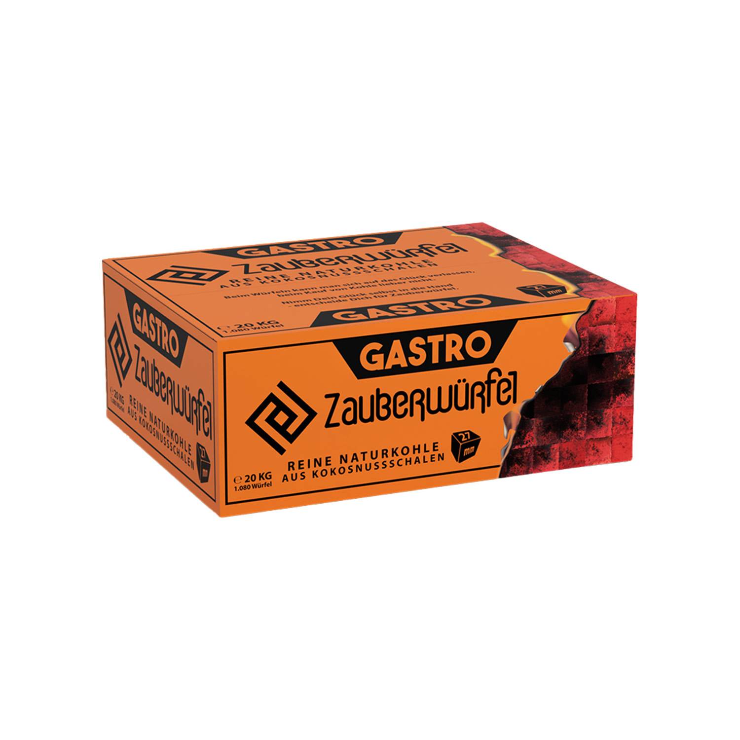 Zauberwürfel 27mm Naturkohle 20kg Zauberwürfel 27mm Naturkohle 20kg