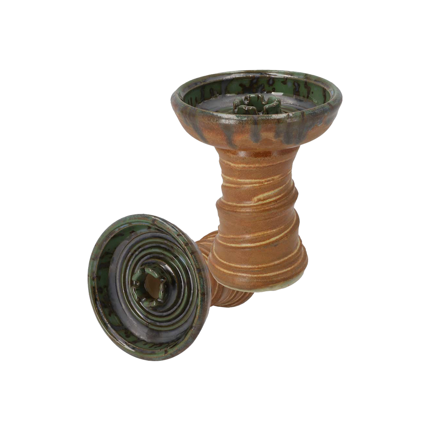 Stone Hookah StoneFit Green Toad Leather Tabakkopf Stone Hookah StoneFit Green Toad Leather Tabakkopf