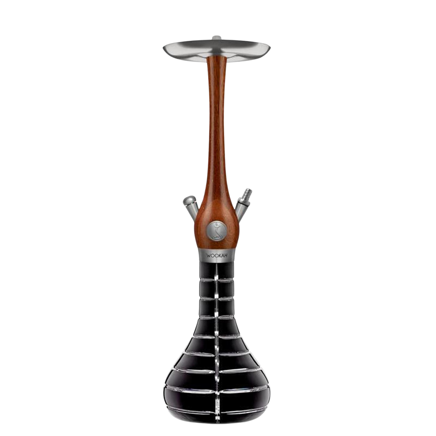 Wookah - Walnut / Striped Black Masterrcut Shisha