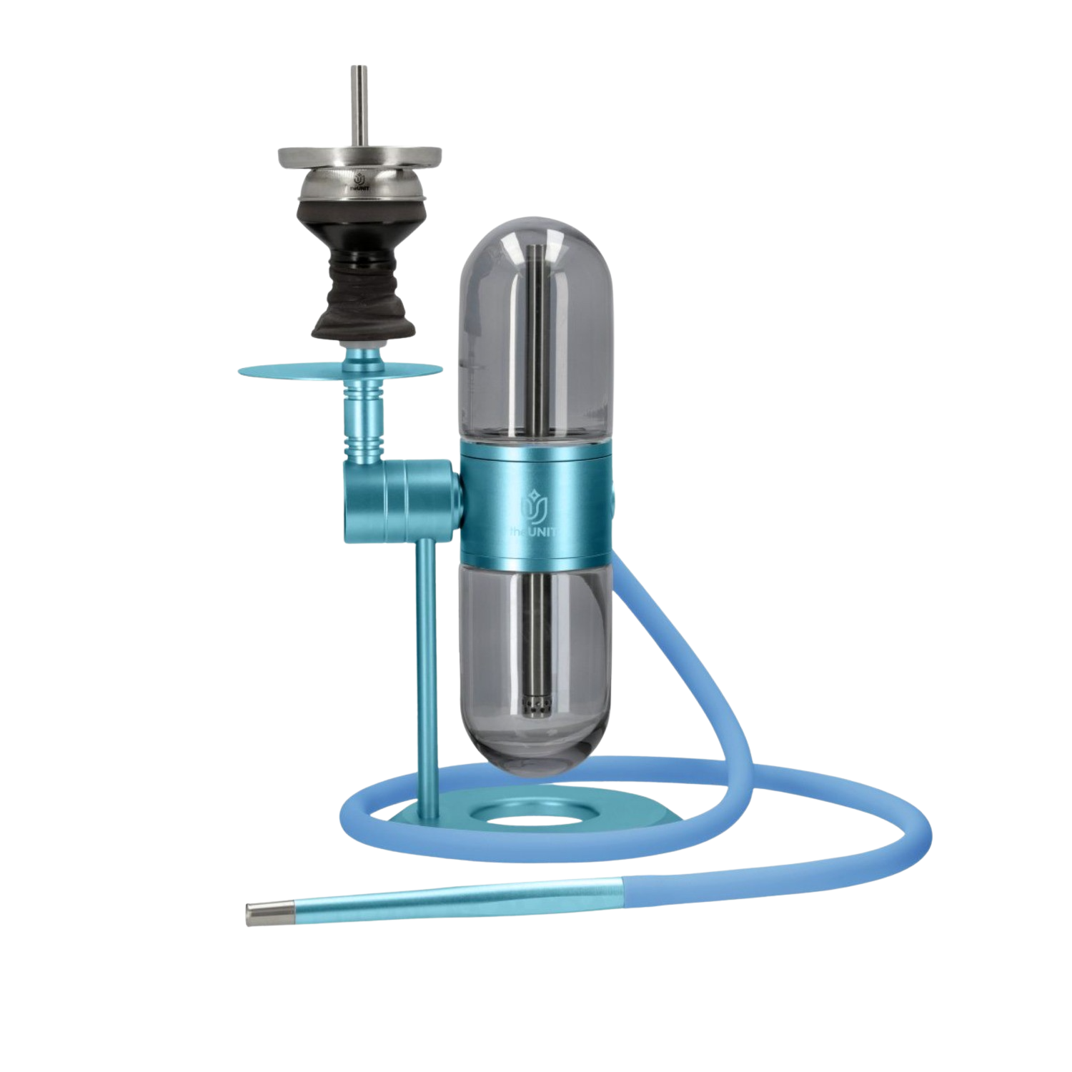 theUnit Sphere Aluminium Shisha Shiny Grau - Skyblue theUnit Sphere Aluminium Shisha Shiny Grau - Skyblue
