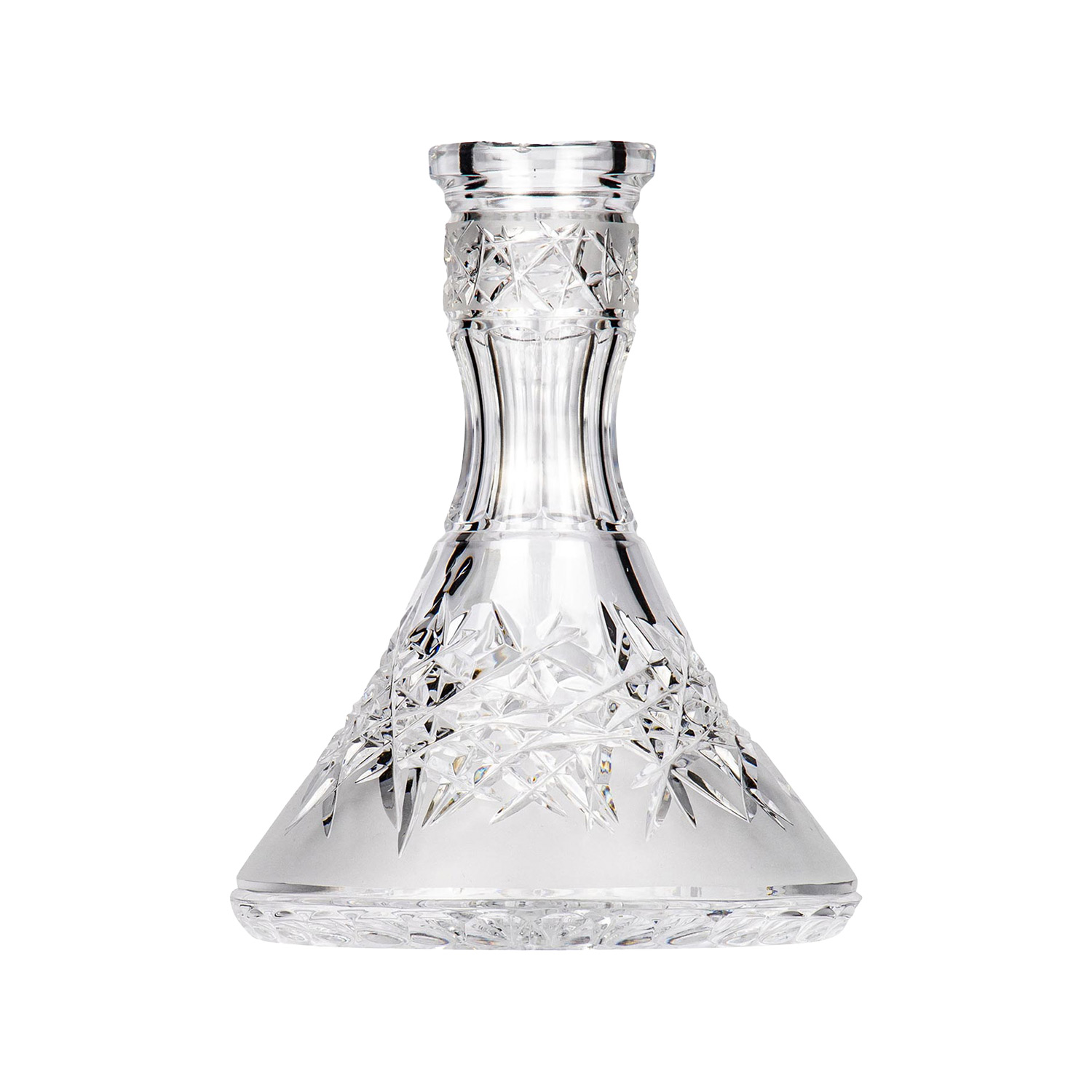 Caesar Crystal Cone - Hoarfrost Down - Clear Steck-Bowl Caesar Crystal Cone - Hoarfrost Down - Clear Steck-Bowl
