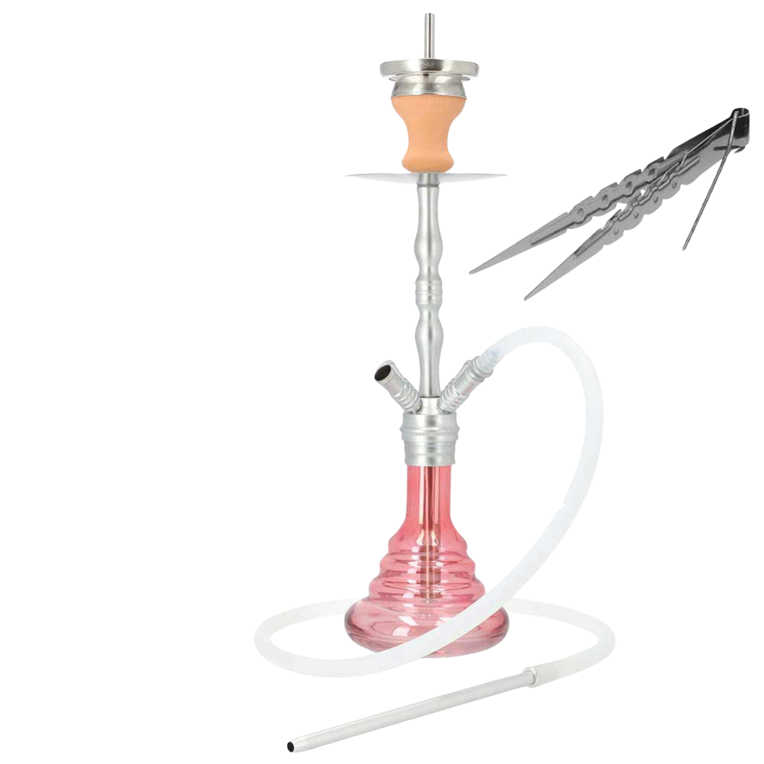 INVI Saros 500 Shiny Silber-Pink Shisha