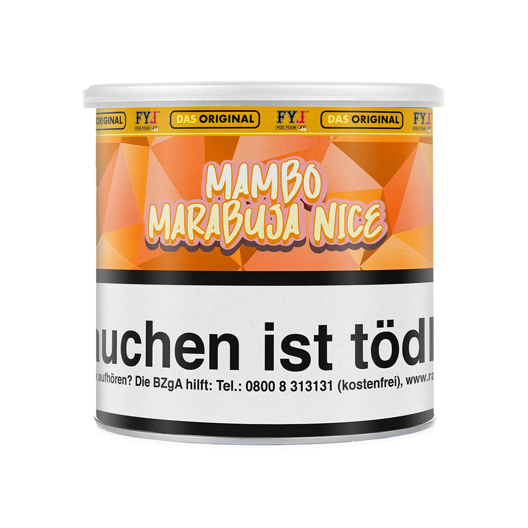 FOG YOUR LAW Mambo Marabuja Nice Dry Base 70g Tabak FOG YOUR LAW Mambo Marabuja Nice Dry Base 70g Tabak