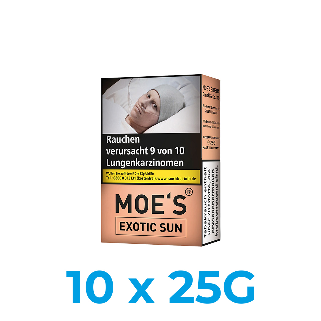 Moe's Exotic Sun 250g Shisha Tabak (10x25g)