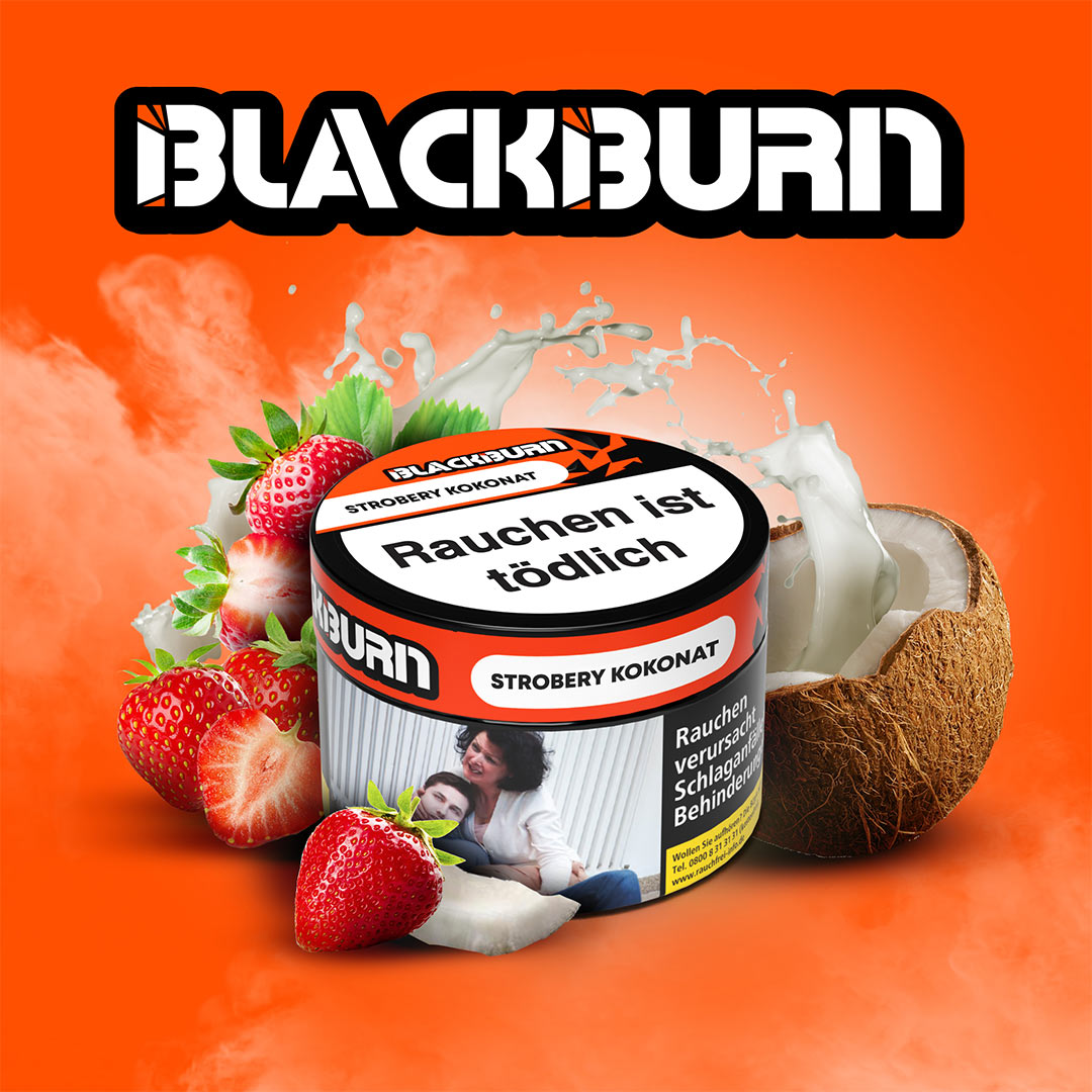 Blackburn Strobery Kokonat Shisha Tabak 25g Blackburn Strobery Kokonat Shisha Tabak 25g
