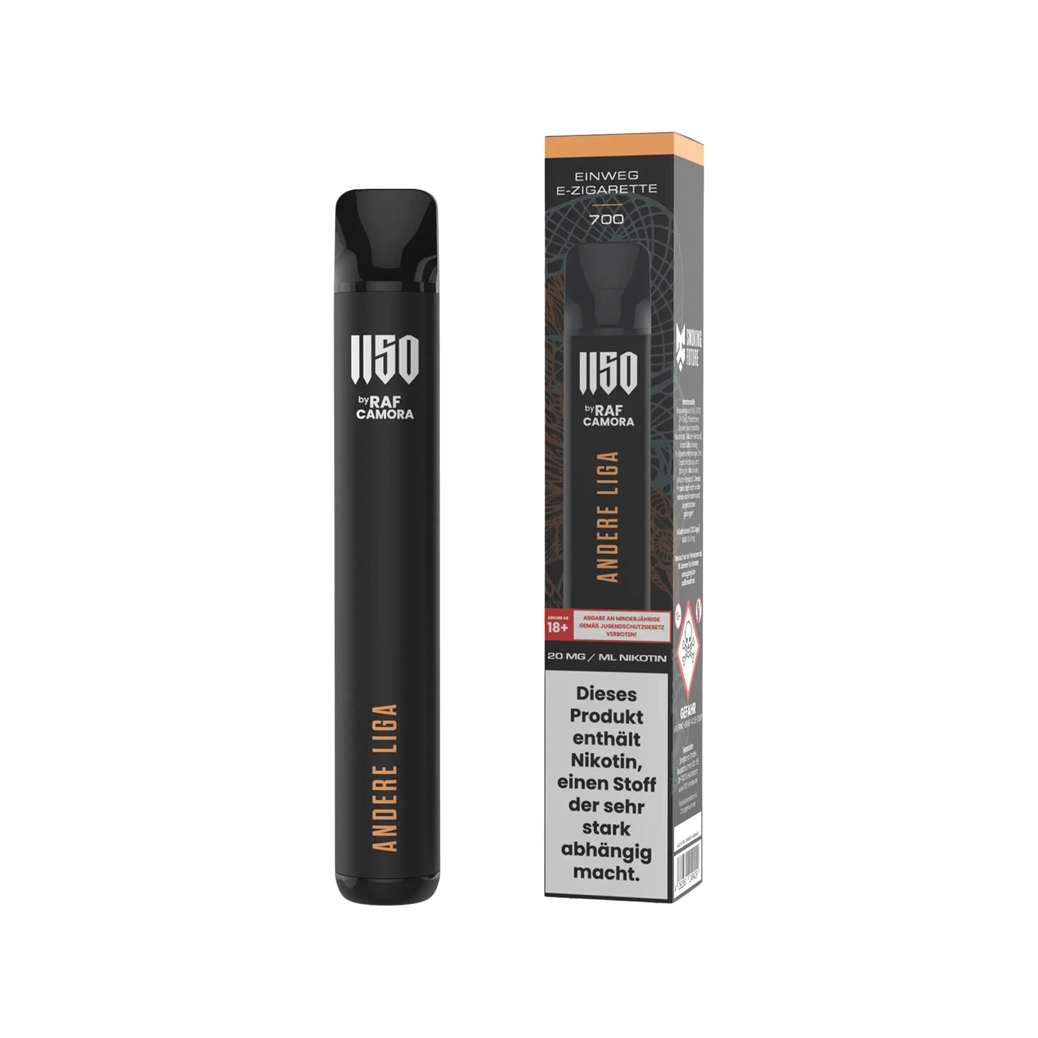 1150 RAF Camora Einweg E-Zigarette - Andere Liga - 20mg 1150 RAF Camora Einweg E-Zigarette - Andere Liga - 20mg