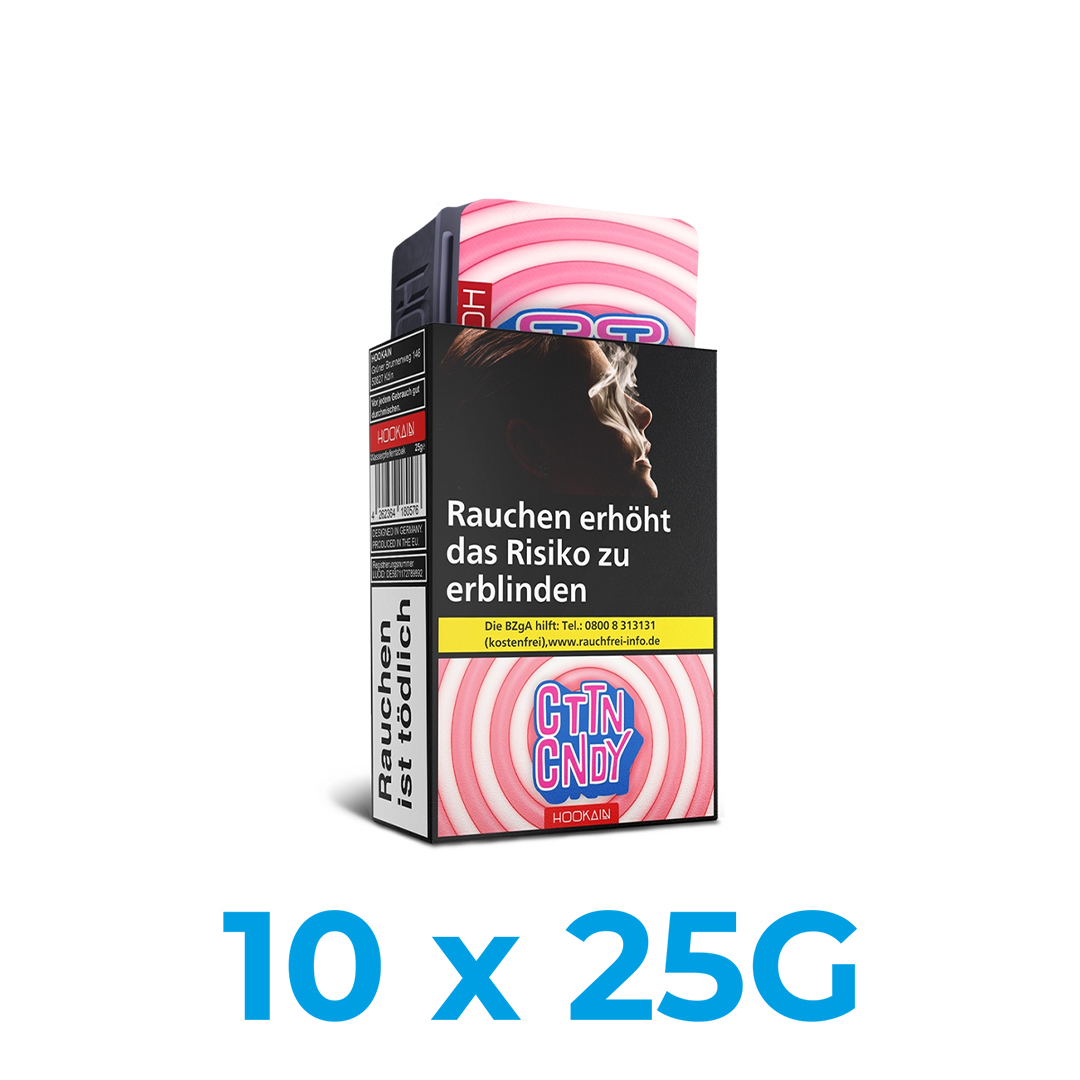 Hookain Cttn Cndy 250g Shisha Tabak (10x25g) Hookain Cttn Cndy 250g Shisha Tabak (10x25g)