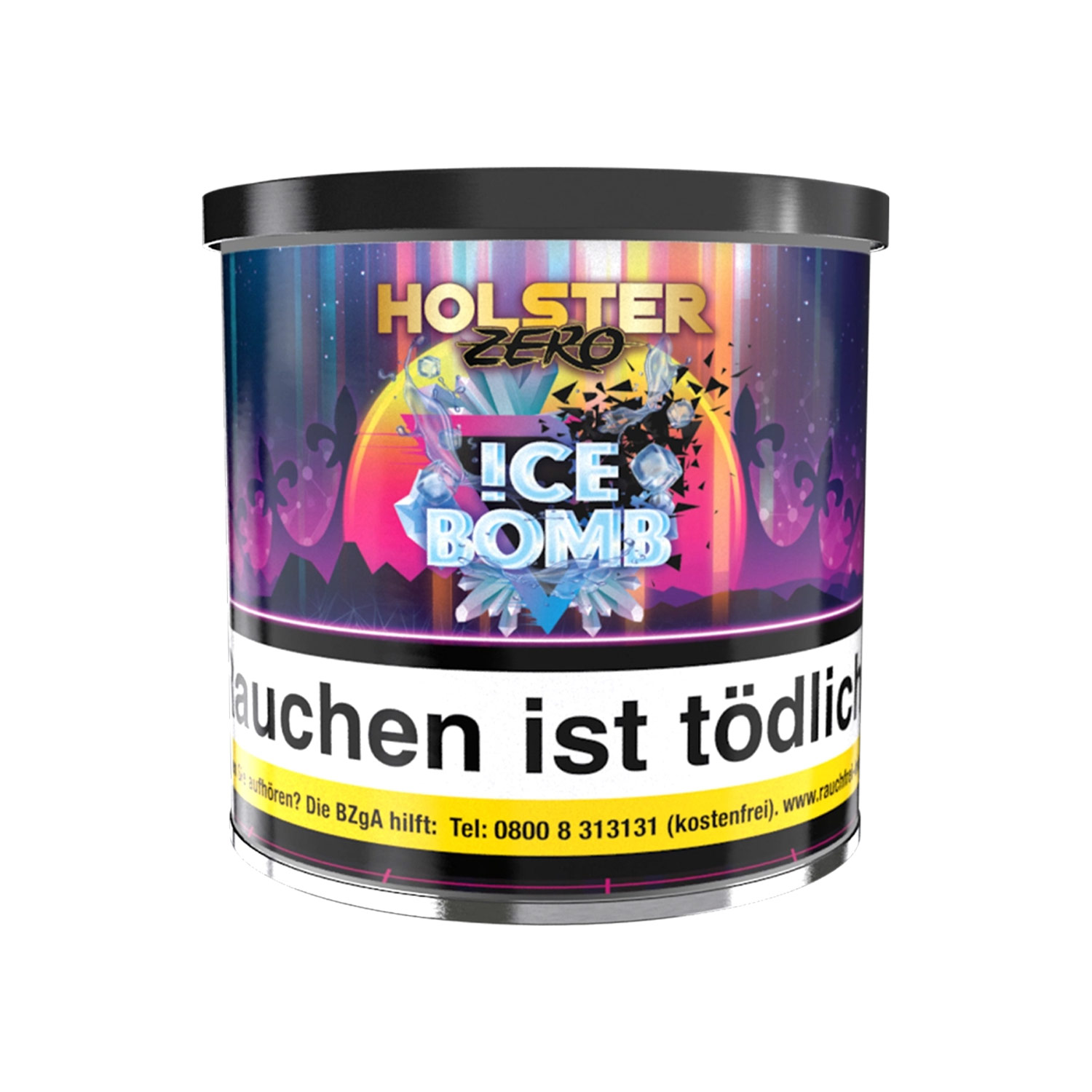 Holster Zero Dry Base mit Aroma - Ice Bomb - 75 g Holster Zero Ice Bomb Pfeifentabak 75g