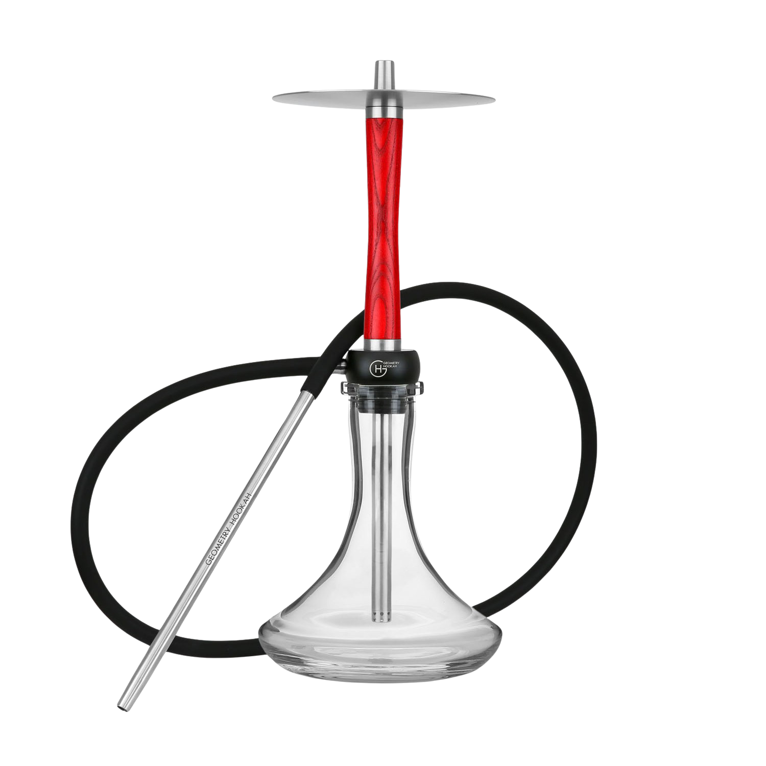 Geometry Hookah Little Bro Wood Red Geometry Hookah Little Bro Wood Red