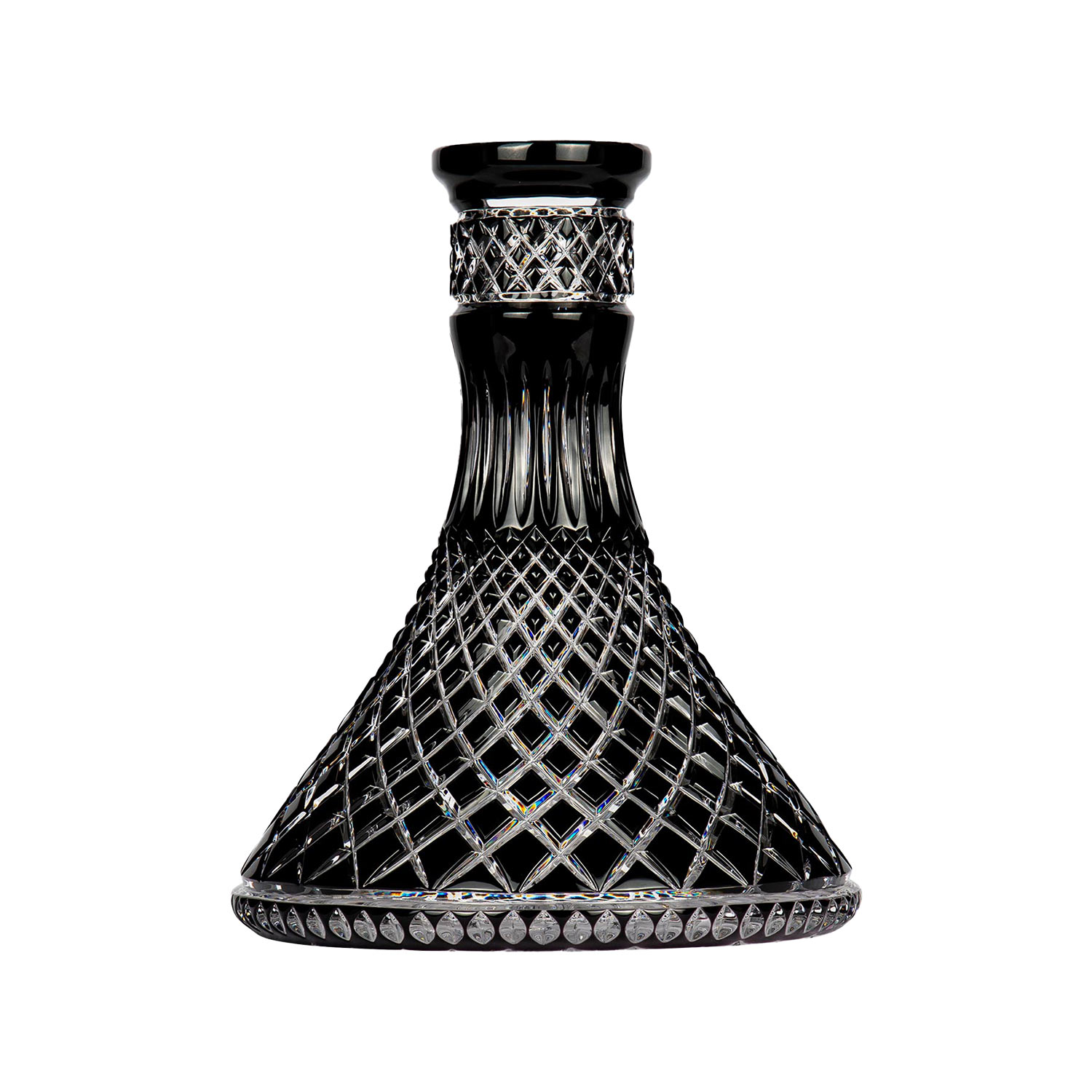 Caesar Crystal Cone - Crown Cut - Black Steck-Bowl Caesar Crystal Cone - Crown Cut - Black Steck-Bowl