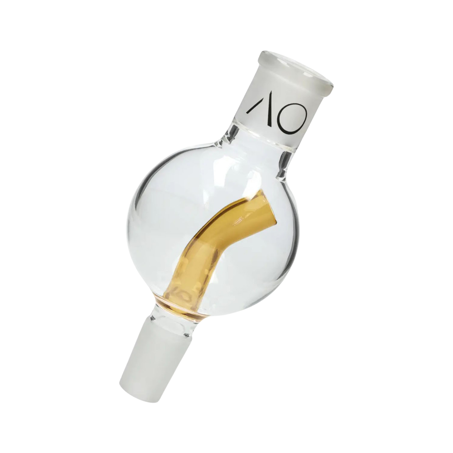 AO Glas Molassefänger 18/8 Kugel 75mm Stem Yellow AO Glas Molassefänger 18/8 Kugel 75mm Stem Yellow