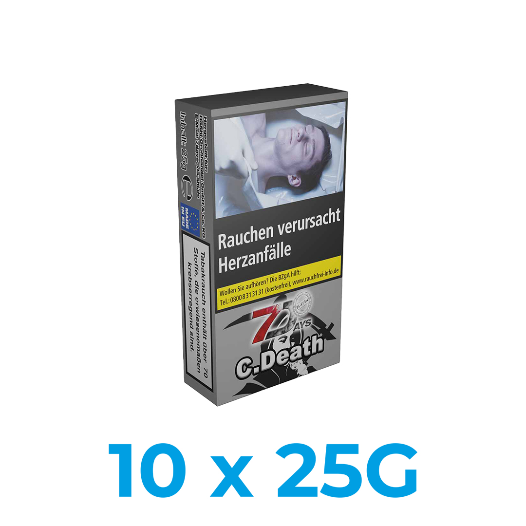 7Days Platin C Death 250g Shisha Tabak (10x25g) 7Days Platin C.Death 250g Shisha Tabak (10x25g)