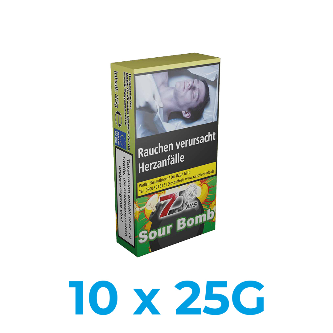 7Days Platin Sour Bomb 250g Shisha Tabak (10x25g) 7Days Platin Sour Bomb 250g Shisha Tabak (10x25g)