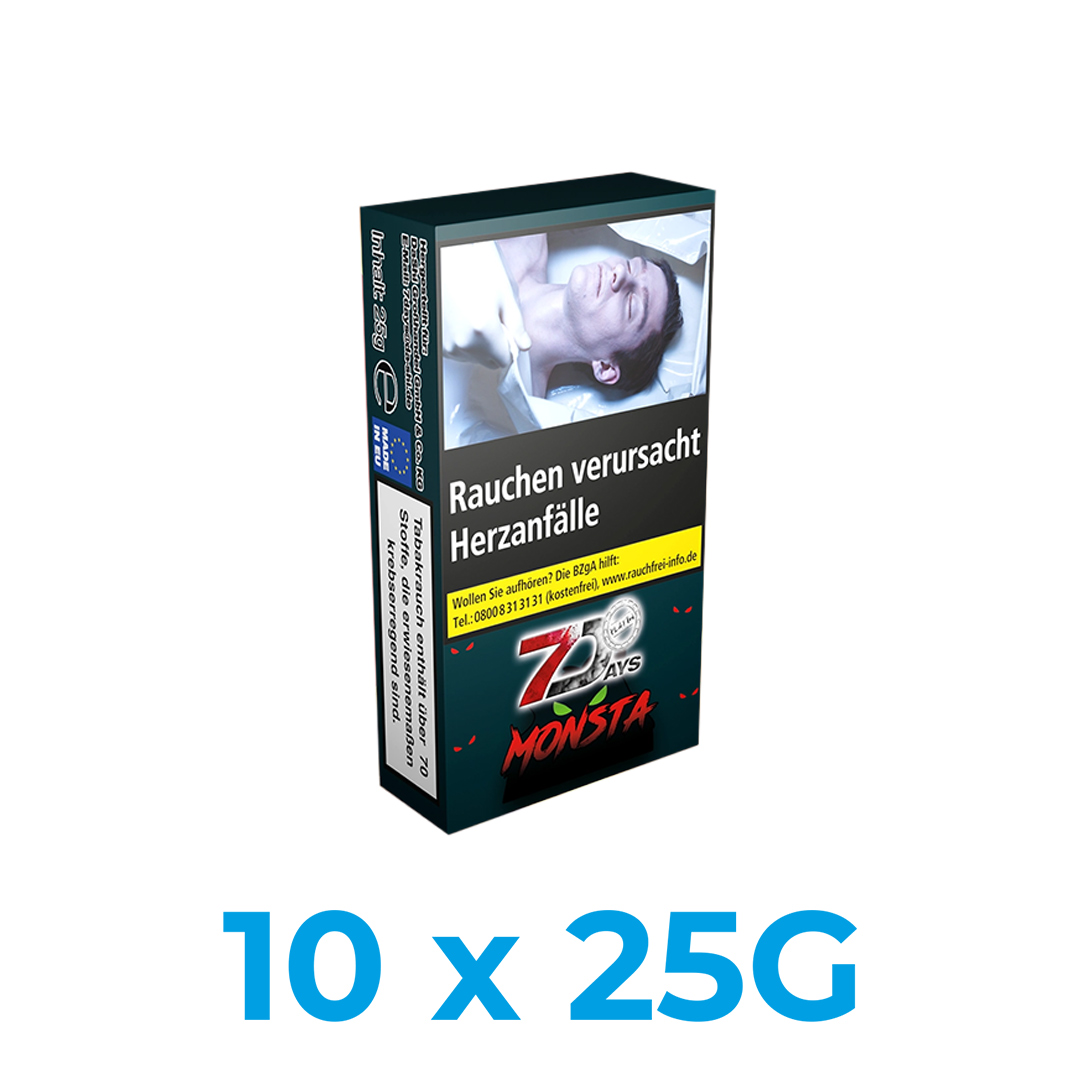 7Days Platin Monsta 250g Shisha Tabak (10x25g) 7Days Platin Monsta 250g Shisha Tabak (10x25g)