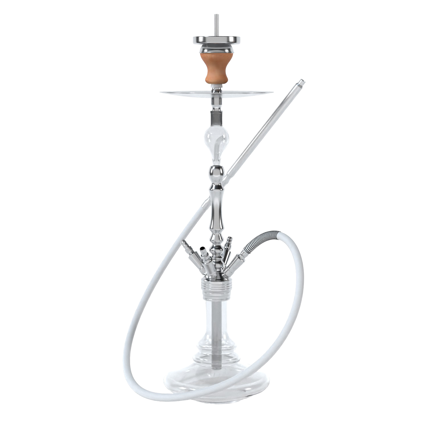 INVI Tesseract Edelstahl Silber Shisha