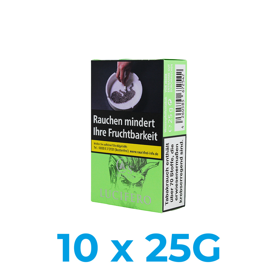 O\'s Lucifero 250g Shisha Tabak (10x25g) O's Lucifero 250g Shisha Tabak (10x25g)