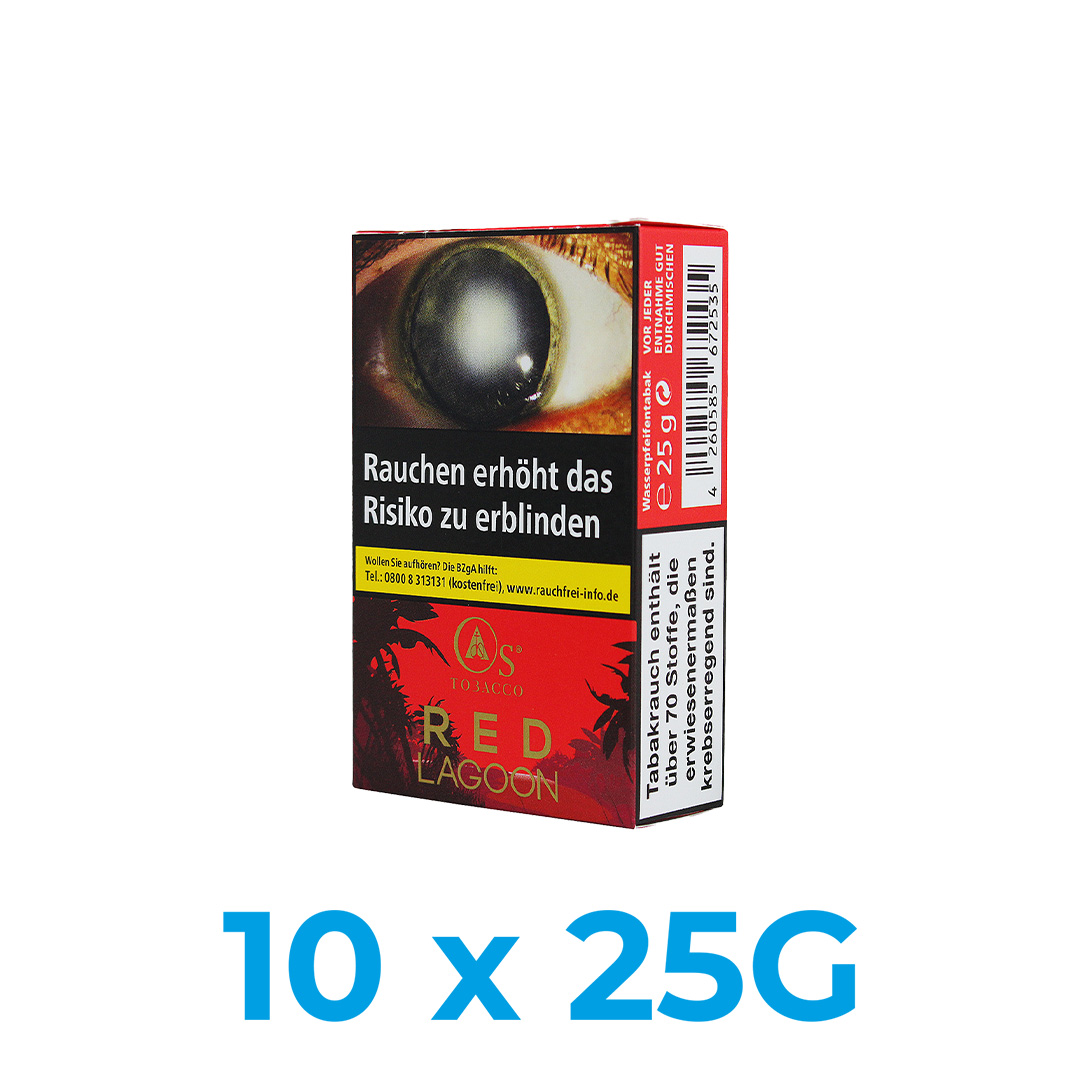 O\'s Red Lagoon 250g Shisha Tabak (10x25g) O's Red Lagoon 250g Shisha Tabak (10x25g)