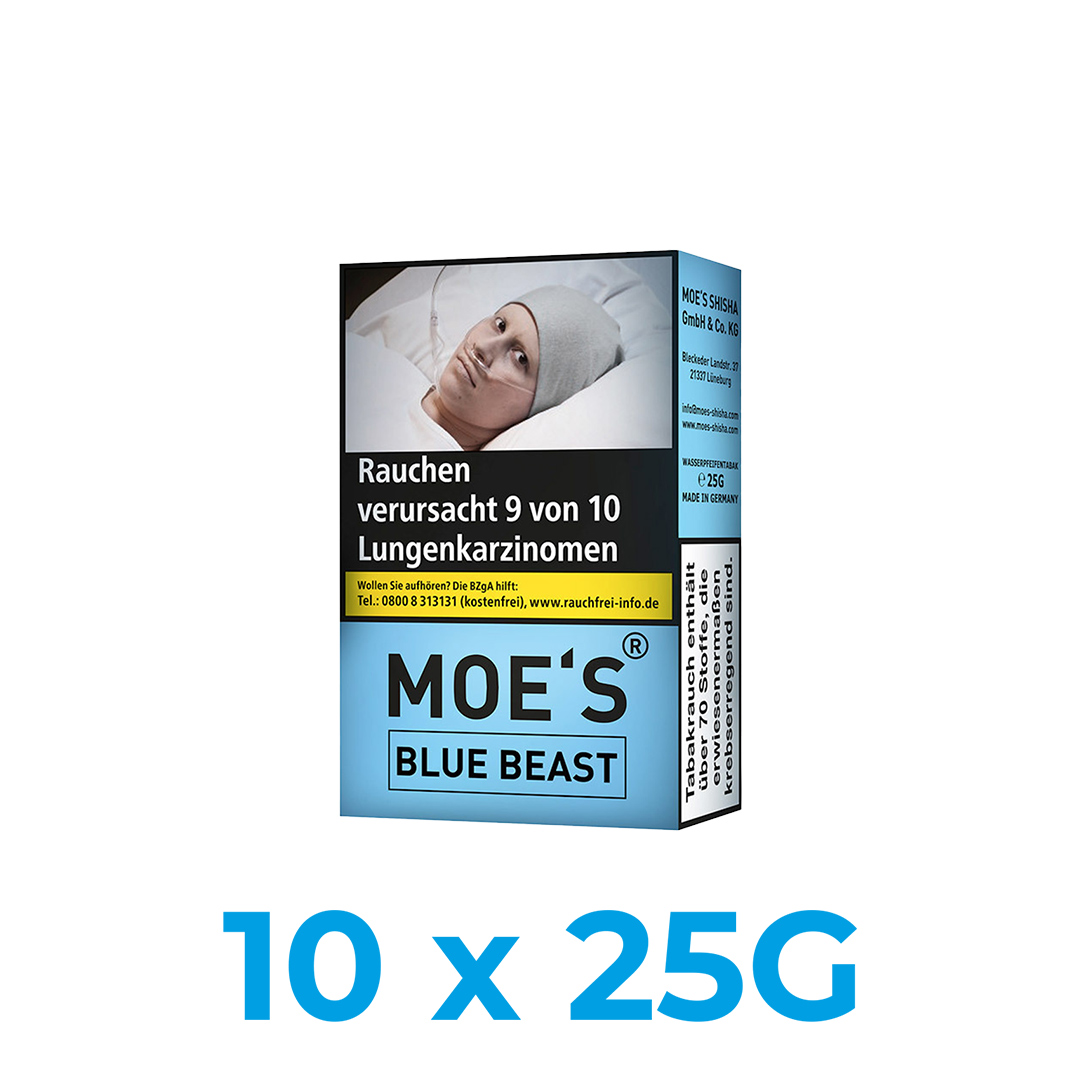 Moe's Blue Beast 250g Shisha Tabak (10x25g)